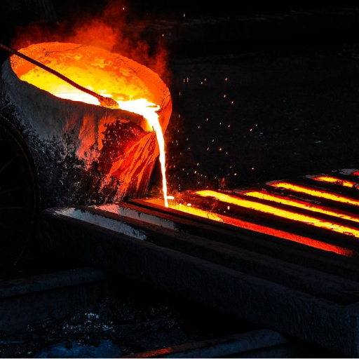 How is the melting point of steel measured